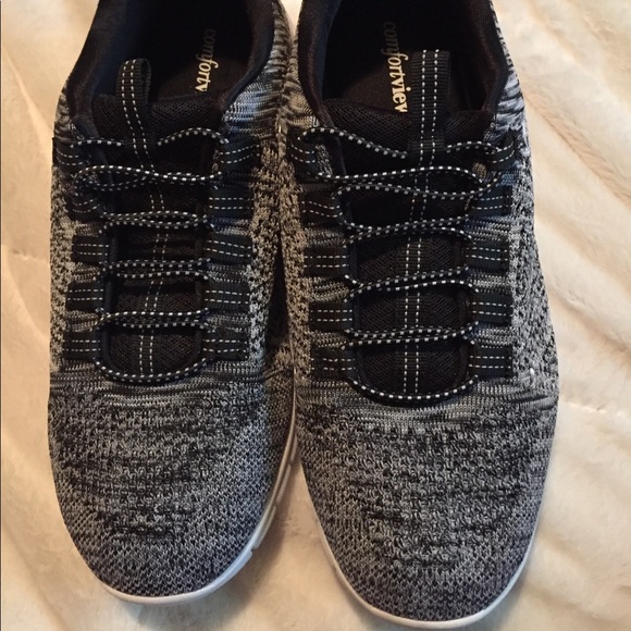 Comfortview Shoes - Comfortview Black Kimber Athletic Tennis  Shoes